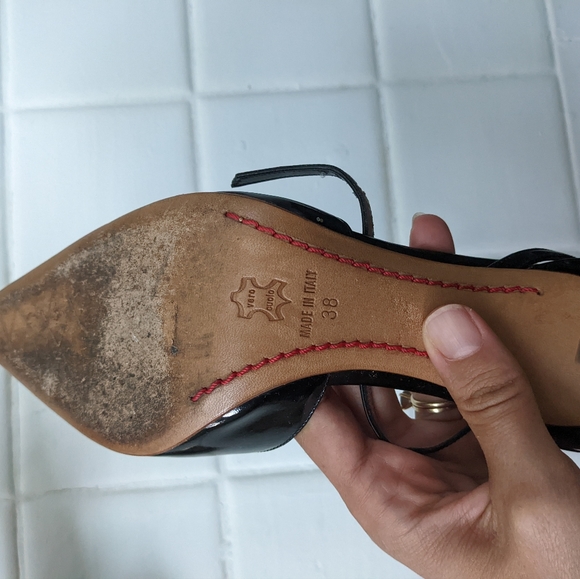 Valentino Garavani t-strap stilettos black patent leather EU size 38 US 7.5 - Picture 2 of 7